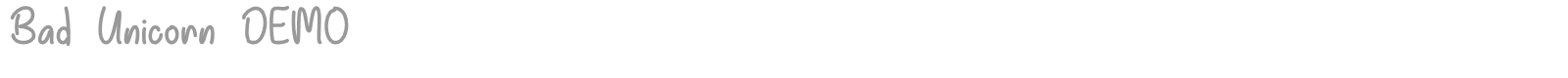 Bad Unicorn font preview